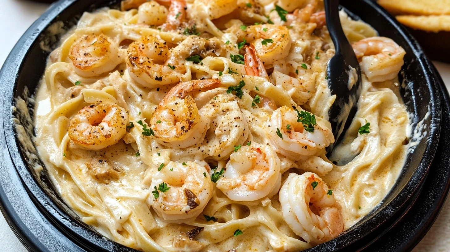 chicken and shrimp alfredo