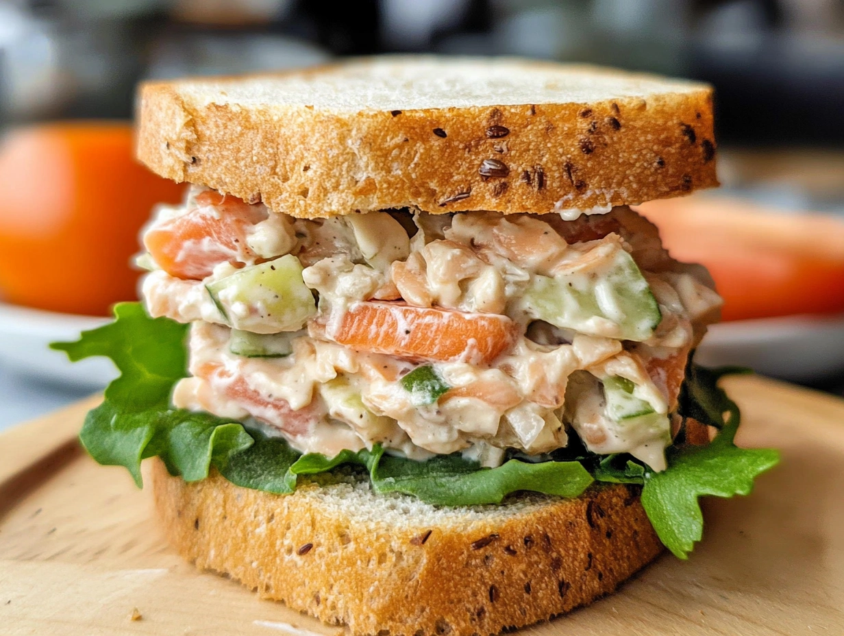 salmon salad sandwich