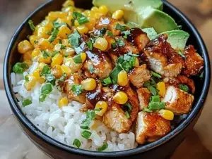 Street Corn Chicken Rice Bowl